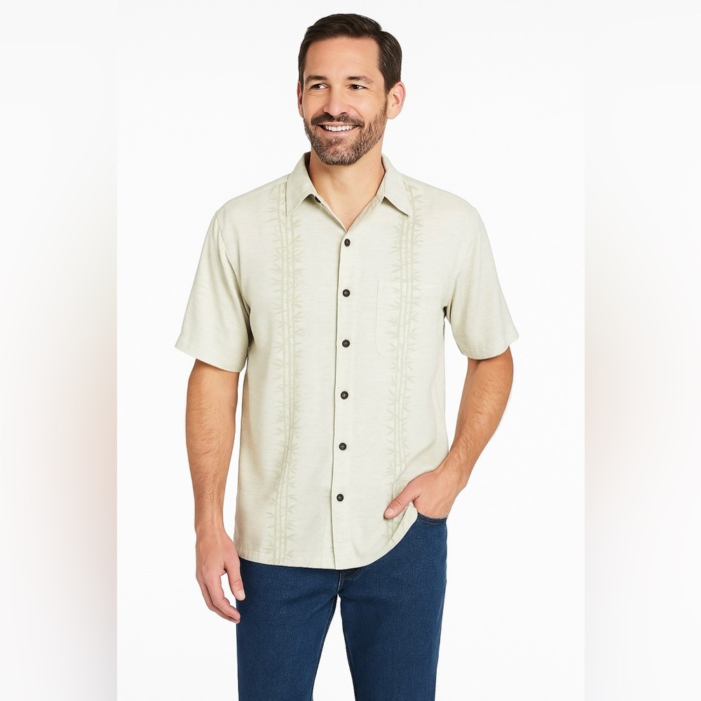 MEN'S BUTTON UP SHIRT SHORT SLEEVE NEW